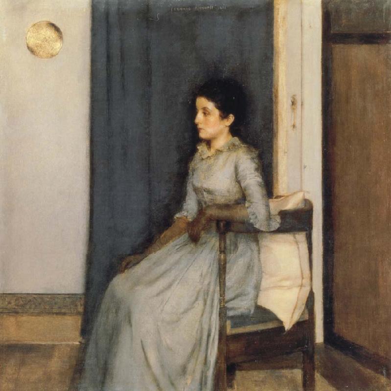 Fernand Khnopff Portrait of Marie Monnom oil painting picture